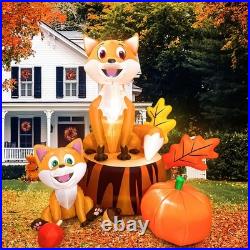 Fayavoo 6FT Thanksgiving Inflatables Fox Outdoor Decorations, Large Fall Blow