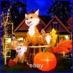 Fayavoo 6FT Thanksgiving Inflatables Fox Outdoor Decorations, Large Fall Blow