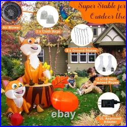 Fayavoo 6FT Thanksgiving Inflatables Fox Outdoor Decorations, Large Fall Blow