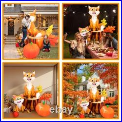 Fayavoo 6FT Thanksgiving Inflatables Fox Outdoor Decorations, Large Fall Blow