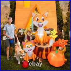 Fayavoo 6FT Thanksgiving Inflatables Fox Outdoor Decorations, Large Fall Blow