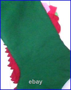 Finished Bucilla Stocking Santa Poinsettia Tree 18 Lined WONDERFUL Handmade Finished Bucilla Stocking Santa Poinsettia Tree 18 Lined WONDERFUL Handmade