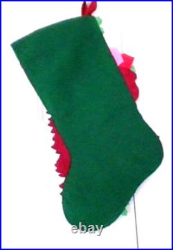 Finished Bucilla Stocking Santa Poinsettia Tree 18 Lined WONDERFUL Handmade Finished Bucilla Stocking Santa Poinsettia Tree 18 Lined WONDERFUL Handmade
