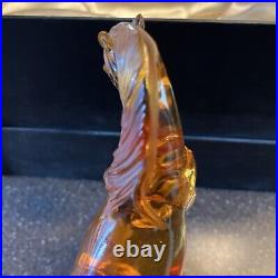 Fitz & Floyd Beau Verre Crystal Arabian Horse Sculpture Medium Figure Inbox Rare