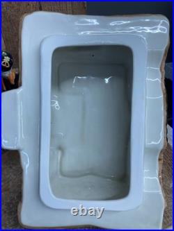 Fitz and Floyd Halloween Harvest Hooty Haunted House Cookie Jar withLid NICE