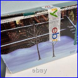 Flocked Prelit Trees 2-PACK 4.5 ft & 5.5 ft Indoor/outdoor Timer Distressed Car