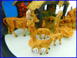 Fontanini 2.5 Lighted 16pc Nativity Stable #50046 1997 with Original Box