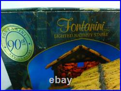 Fontanini 2.5 Lighted 16pc Nativity Stable #50046 1997 with Original Box