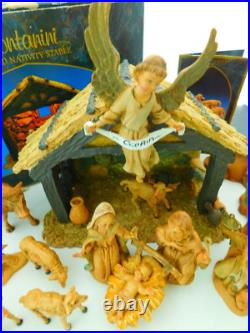 Fontanini 2.5 Lighted 16pc Nativity Stable #50046 1997 with Original Box