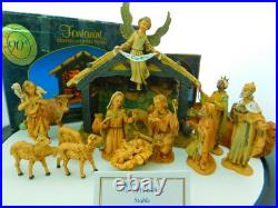 Fontanini 2.5 Lighted 16pc Nativity Stable #50046 1997 with Original Box