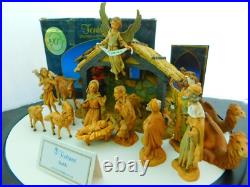 Fontanini 2.5 Lighted 16pc Nativity Stable #50046 1997 with Original Box