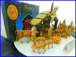 Fontanini 2.5 Lighted 16pc Nativity Stable #50046 1997 with Original Box