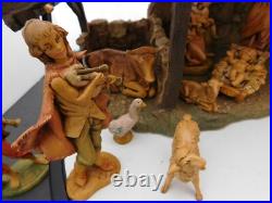 Fontanini 5 Scale 20pc Nativity Figurines with Lighted Stable with Original Box