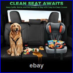For 2019-2025 Chevy Silverado GMC Sierra Crew Cab 1500 Black Leather Seat Covers For 2019-2025 Chevy Silverado GMC Sierra Crew Cab 1500 Black Leather Seat Covers