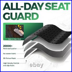 For 2019-2025 Chevy Silverado GMC Sierra Crew Cab 1500 Black Leather Seat Covers For 2019-2025 Chevy Silverado GMC Sierra Crew Cab 1500 Black Leather Seat Covers
