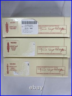 Frank Lloyd Wright Christmas Ornament WS/003, 004, 007 Lot of 3 w Boxes & Papers