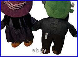 Frankenstein + Witch Plush 24 Heavy Quality Halloween By KIDS OF AMERICA RARE