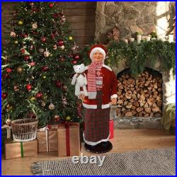 Fraser Hill Farm Life Size 58-in. Dancing Mrs. Claus Animatronic with Teddy B