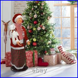 Fraser Hill Farm Life Size 58-in. Dancing Mrs. Claus Animatronic with Teddy B