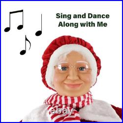 Fraser Hill Farm Life Size 58-in. Dancing Mrs. Claus Animatronic with Teddy B