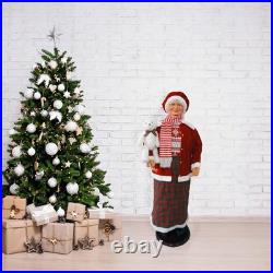Fraser Hill Farm Life Size 58-in. Dancing Mrs. Claus Animatronic with Teddy B