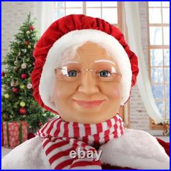 Fraser Hill Farm Life Size 58-in. Dancing Mrs. Claus Animatronic with Teddy B