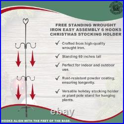 Freestanding Stocking Holder Stand 60 Tall Christmas Stocking Holders with 6