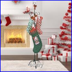 Freestanding Stocking Holder Stand 60 Tall Christmas Stocking Holders with 6