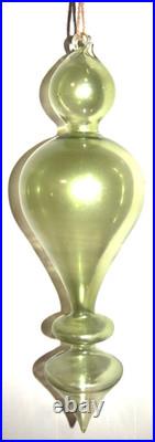 Frontgate 16-Piece Snowy Woodland Blown-Glass Ornament Set-Brown, Green & Silver