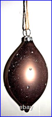 Frontgate 16-Piece Snowy Woodland Blown-Glass Ornament Set-Brown, Green & Silver