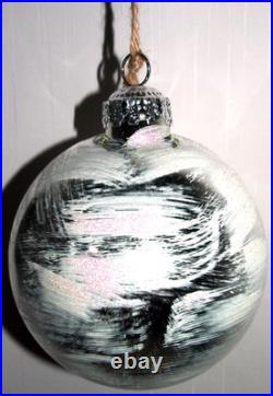 Frontgate 16-Piece Snowy Woodland Blown-Glass Ornament Set-Brown, Green & Silver