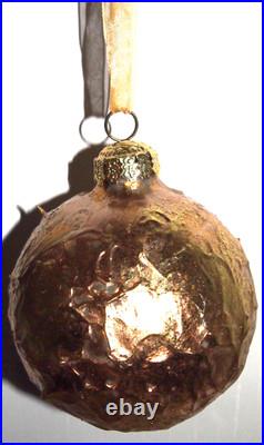 Frontgate 20-Piece Round Designer Blown-Glass Ornament Set-Burgundy/Green/Gold