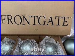 Frontgate Green Glass Ornaments Set of 12 NEW Christmas Holiday