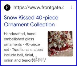 Frontgate Snow Kissed 40 Piece Ornament Collection Brand New Sealed Box Frontgate Snow Kissed 40 Piece Ornament Collection Brand New Sealed Box