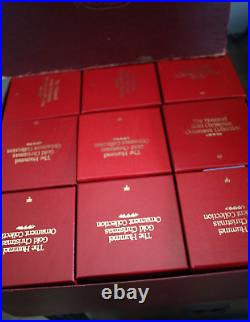Full Set Of 36 Vintage Hummel 24k Gold Plated Christmas Ornament Collection