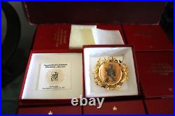 Full Set Of 36 Vintage Hummel 24k Gold Plated Christmas Ornament Collection