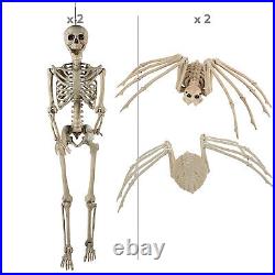 Fun Express Skeletons Walking Pet Spiders Halloween Decorating Kit 4 Pc