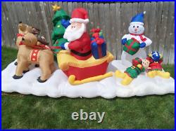 GEMMY Airblown Inflatable 13' FT Santa Sleigh Light Show & Holiday Music Songs GEMMY Airblown Inflatable 13' FT Santa Sleigh Light Show & Holiday Music Songs