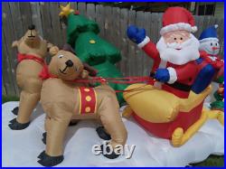 GEMMY Airblown Inflatable 13' FT Santa Sleigh Light Show & Holiday Music Songs GEMMY Airblown Inflatable 13' FT Santa Sleigh Light Show & Holiday Music Songs