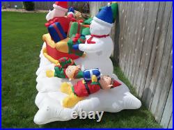 GEMMY Airblown Inflatable 13' FT Santa Sleigh Light Show & Holiday Music Songs GEMMY Airblown Inflatable 13' FT Santa Sleigh Light Show & Holiday Music Songs