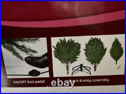 GE-7.5 ft Just Cut Balsam Fir Pre-Lit Realistic Christmas Tree 800 Clear Lights