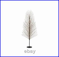 GE 7 FT Winterberry Pre-Lit Twinkling Christmas Tree Warm White LED Black Branch