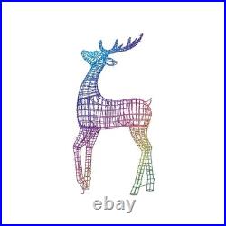GE Color Effects 72 Inch 740 RGB LED Lights Standing Reindeer Decoration