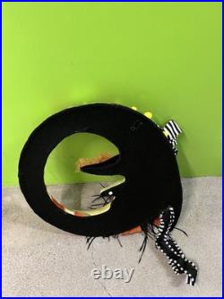GRANDIN ROAD Green Moon Witch Wreath Halloween Wall Door Decoration RARE HTF