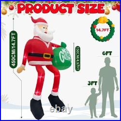 GUDELAK 15FT Giant Christmas Inflatable Outdoor Decoration, Climbing Inflatab