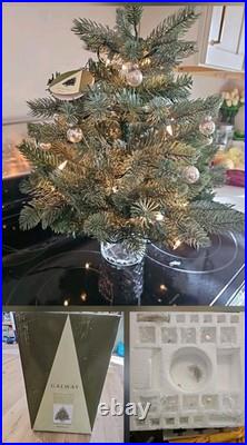 Galway Crystal Lighted 25 Christmas Tree + 30 Crystal ornaments Teleflora