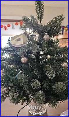 Galway Crystal Lighted 25 Christmas Tree + 30 Crystal ornaments Teleflora