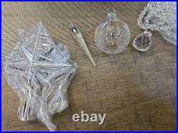 Galway Crystal Lighted 25 Christmas Tree + 30 Crystal ornaments Teleflora