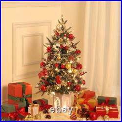 Gaomon 3 Ft Pre-Lit Christmas Tree 2 Set Artificial Christmas Trees Lighting