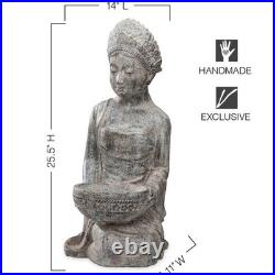 Garden Statue & Bird Bath-Handcrafted Spiritual Garden Décor with Elegant Design
